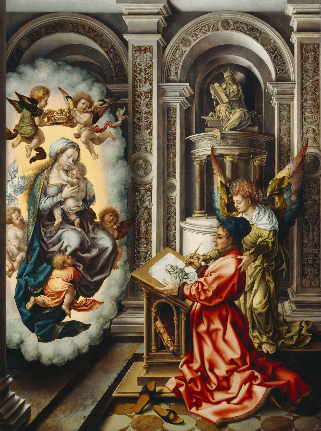 Hl. Lukas malt die Madonna