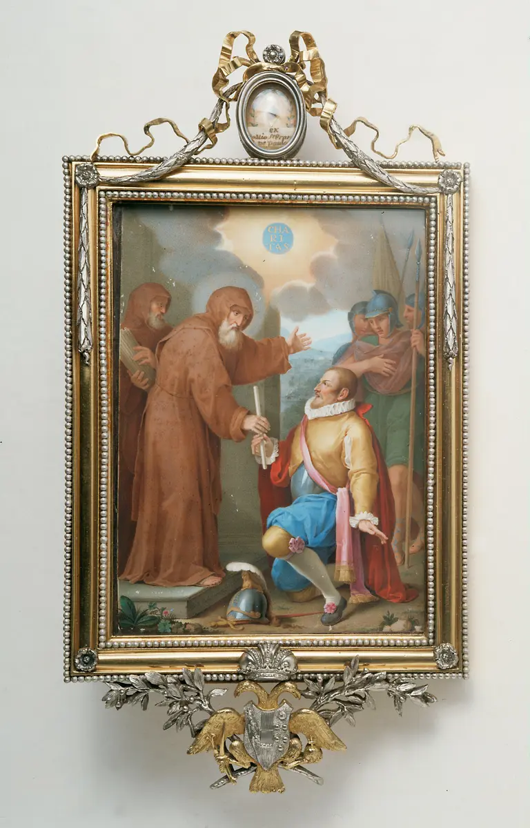 Bildreliquiar mit einer Reliquie des hl. Franz de Paula