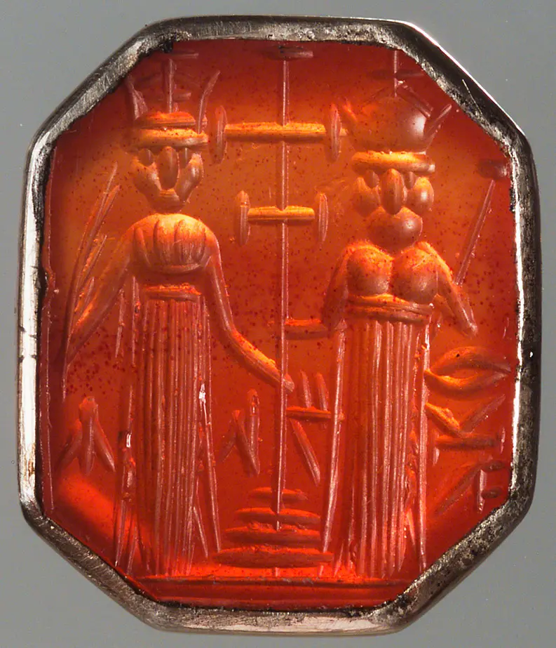 Kreuz zwischen byzantinischem Kaiserpaar