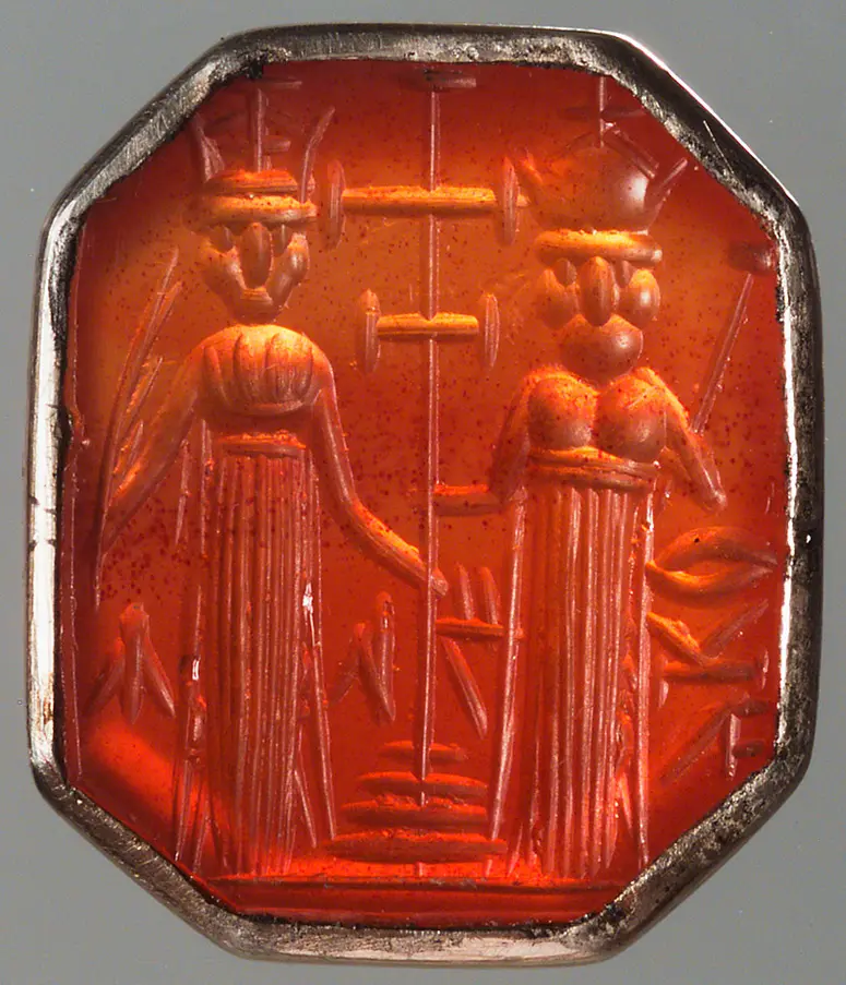 Kreuz zwischen byzantinischem Kaiserpaar