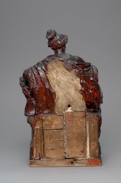 Allegorie der Bildhauerei / Figurenschmuck der Fassade des Kunsthistorischen Museums in Wien.