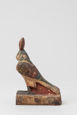 Ba-Vogel in Gestalt eines menschenköpfigen Falken mit Sonnenscheibe