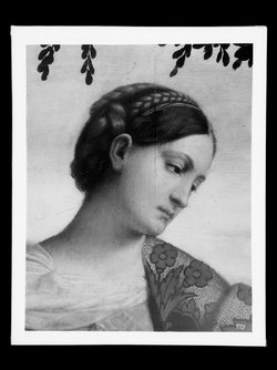 Hl. Justina, von einem Stifter verehrt