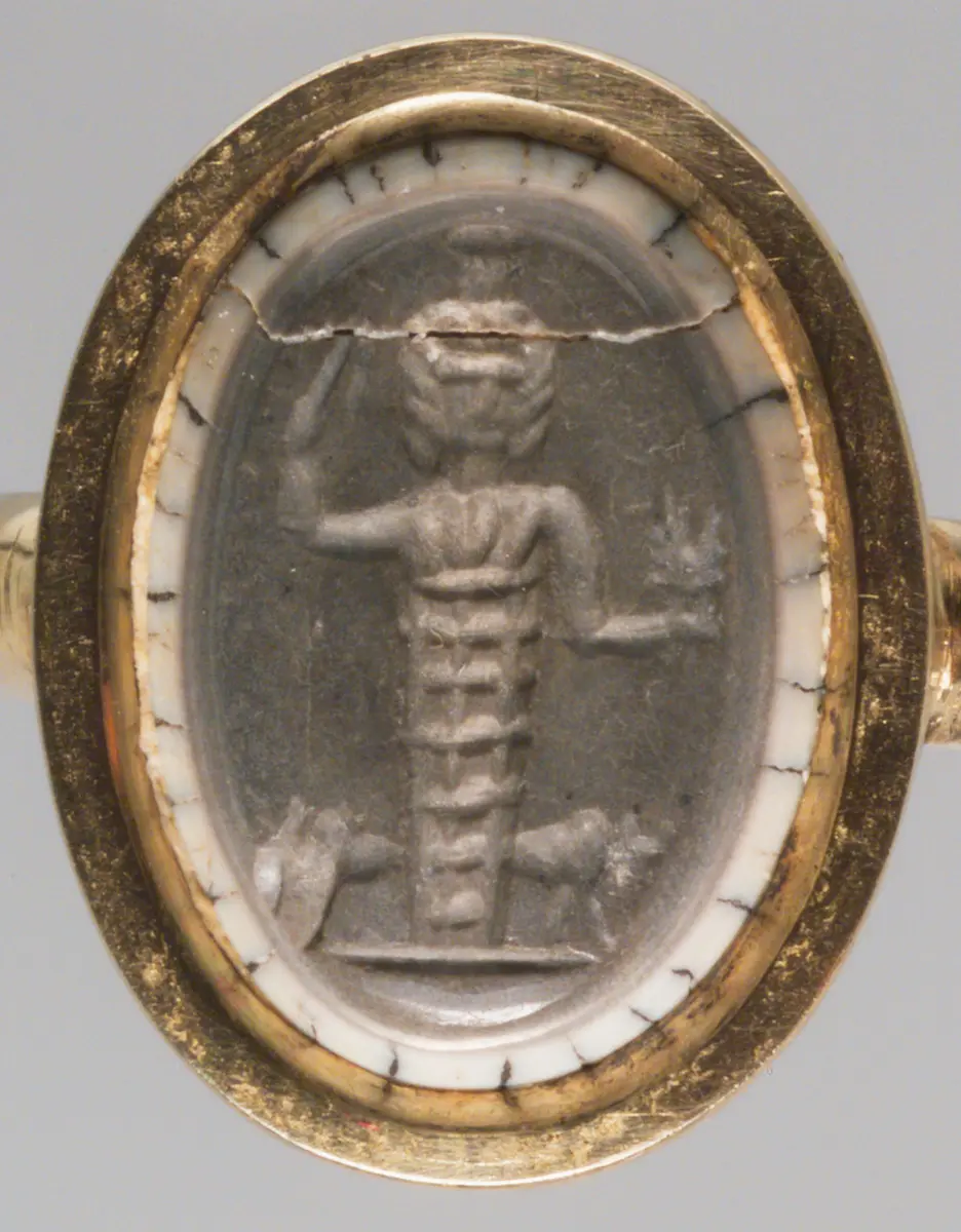 Jupiter Heliopolitanus mit Peitsche und Ähren