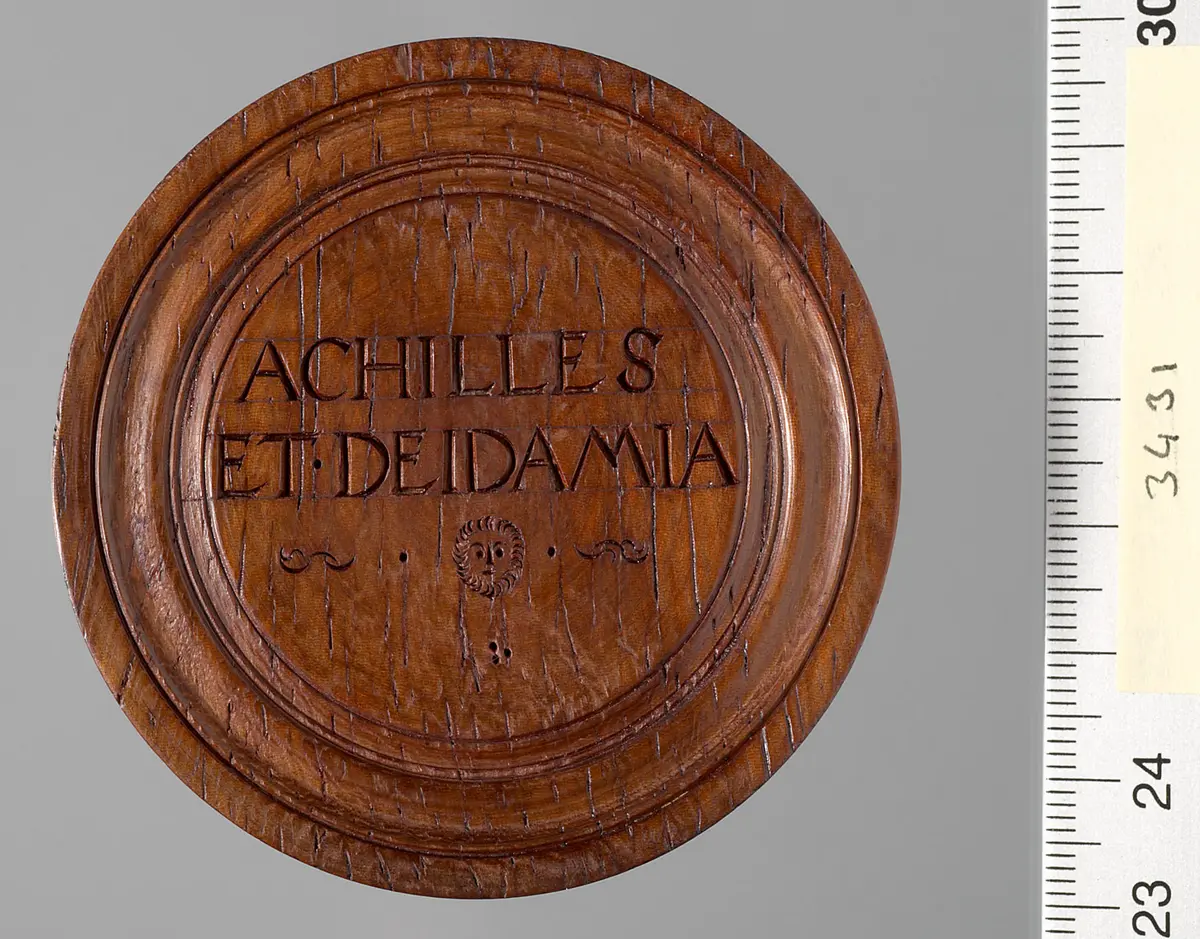 Achilles und Deidamia; Spielstein für das Brettspiel für den 