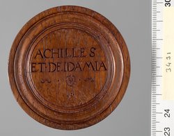 Achilles und Deidamia; Spielstein für das Brettspiel für den "Langen Puff"