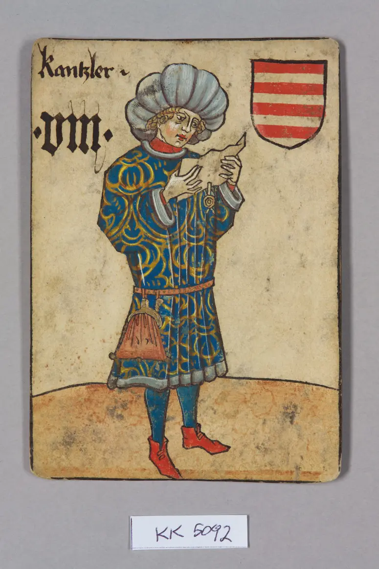 Playing card, Hungary, Chancellor (Eight), from the so-called Hofämterspiel