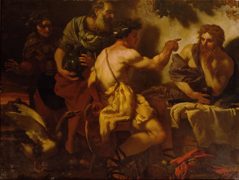 Jupiter und Merkur bei Philemon und Baucis
