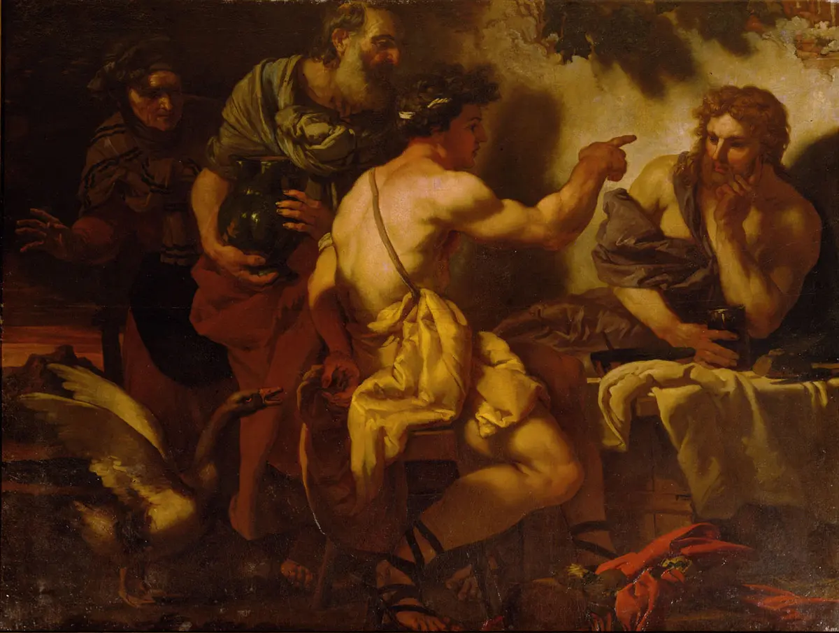 Jupiter und Merkur bei Philemon und Baucis