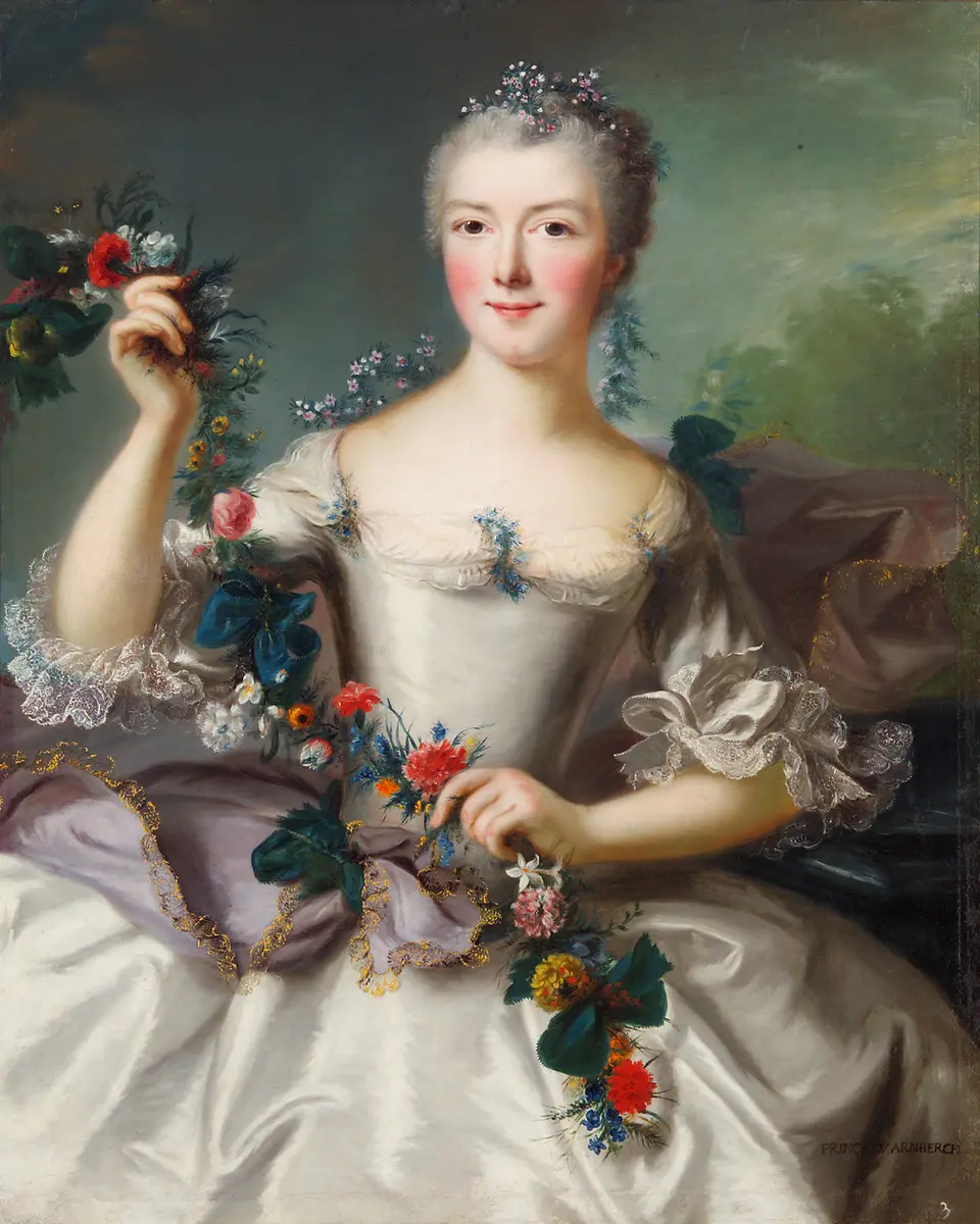 Louise Margarethe (1730-1820) Prinzessin Arenberg, Dreiviertelporträt