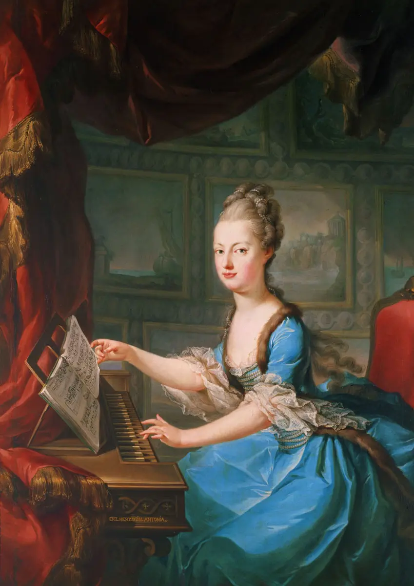 Erzherzogin Marie Antoinette (1755-1793) am Spinett