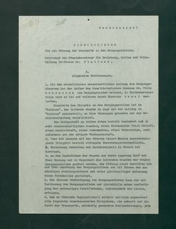 Dienstordnung für Bergungsstellen mit Nachtrag