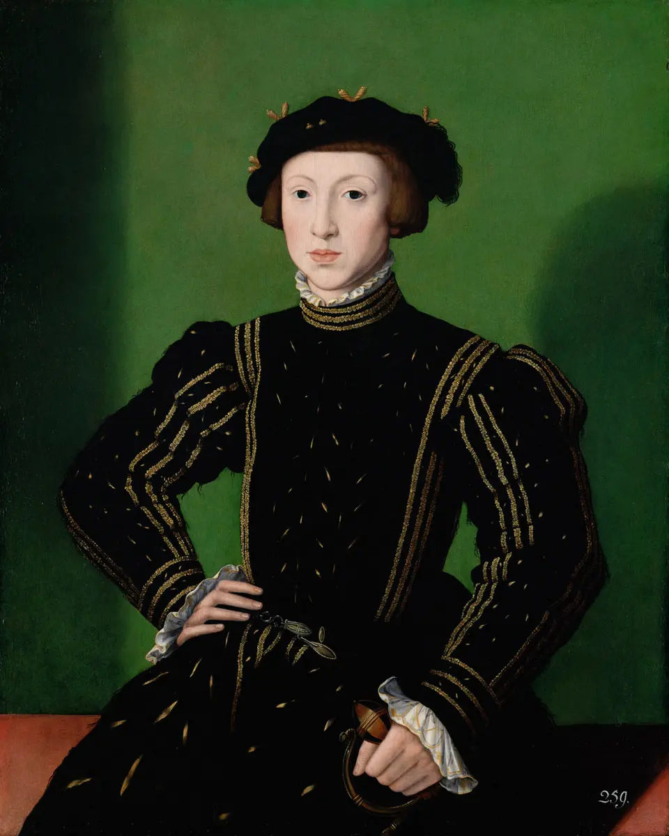Erzherzog Ferdinand II. (1529-1595), Bildnis in halber Figur als etwa Fünfzehnjähriger