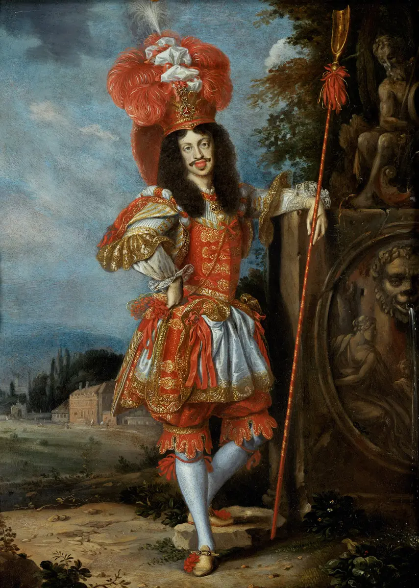 Kaiser Leopold I. (1640-1705) im Theaterkostüm, in ganzer Figur