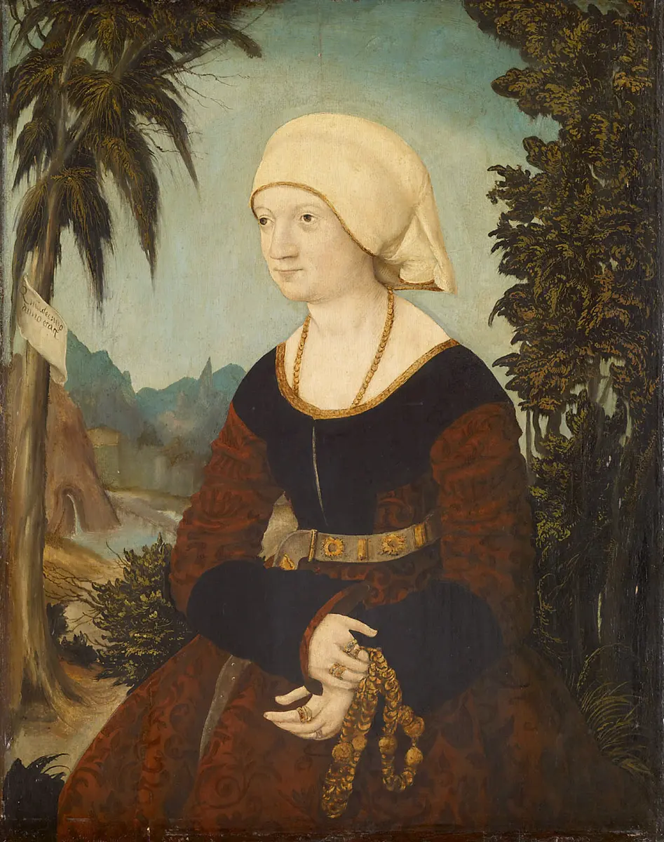 Bildnis einer Frau in Landschaft