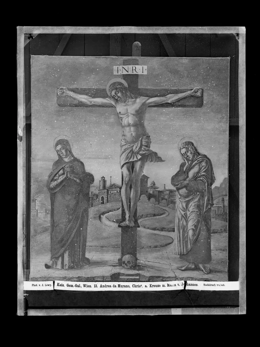 Christus am Kreuz mit Maria und Johannes