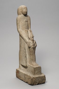 Schreitender Mann mit Osirisfigur