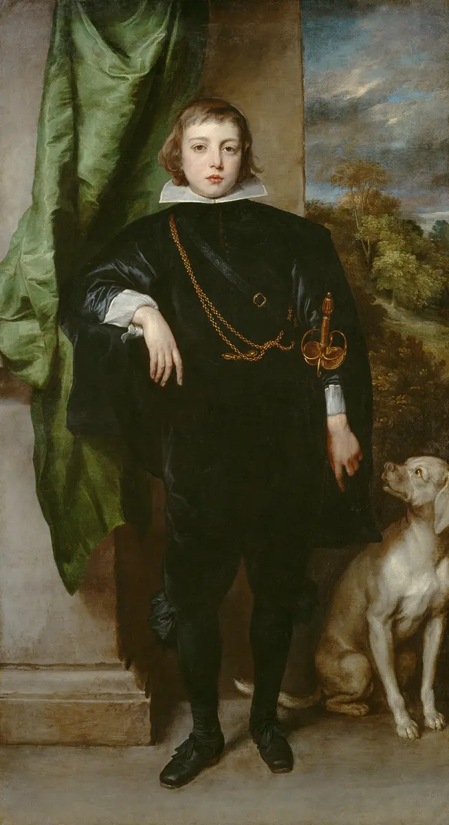 Filippo Francesco d'Este, Marchese di Lanzo (1621-1653) mit Hund