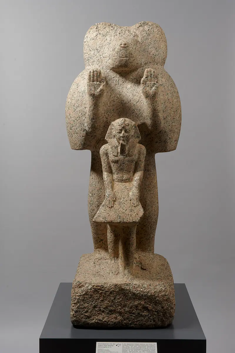 Mantelpavian mit König