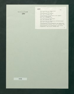 Dienstanweisungen für Postenaufseher, Portiere, die Telephonzentrale, Oberaufseher, Nachtportiere und Nachtaufseher, für den Wochendienst der Beamten und der Verwaltungskanzlei