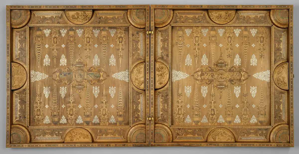 Spielbrett für Mühle, Dame und den 