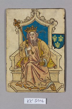 Spielkarte, Frankreich, König, aus dem sog. Hofämterspiel