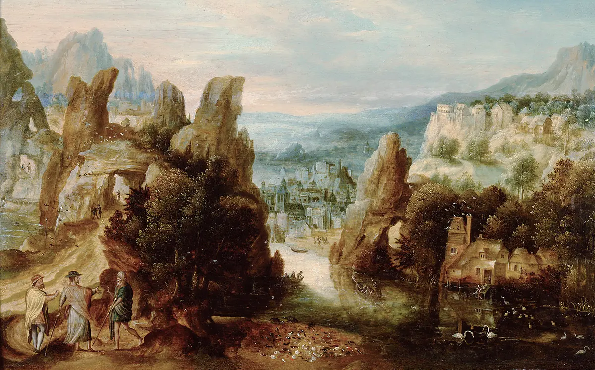 Landschaft mit dem Gang nach Emmaus
