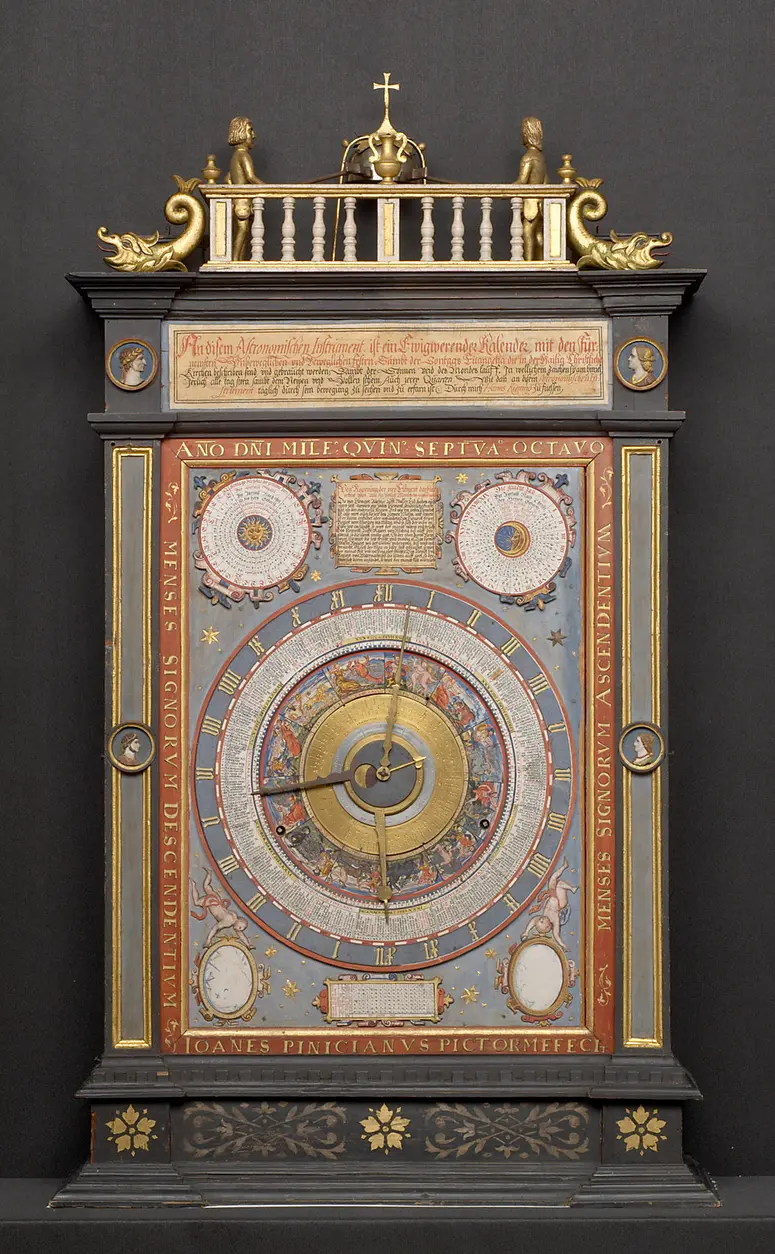 Clock with Wooden Case