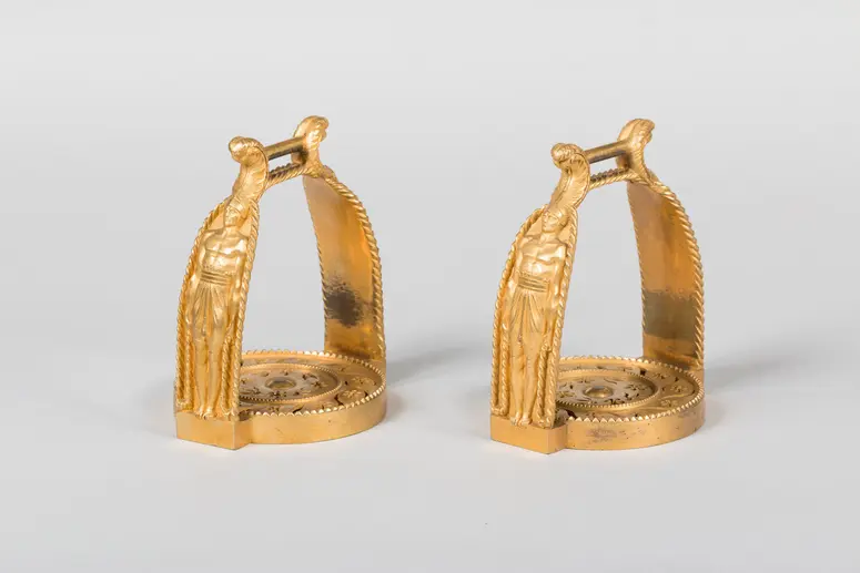 Stirrups for the imperial entourage of gilded cast brass.