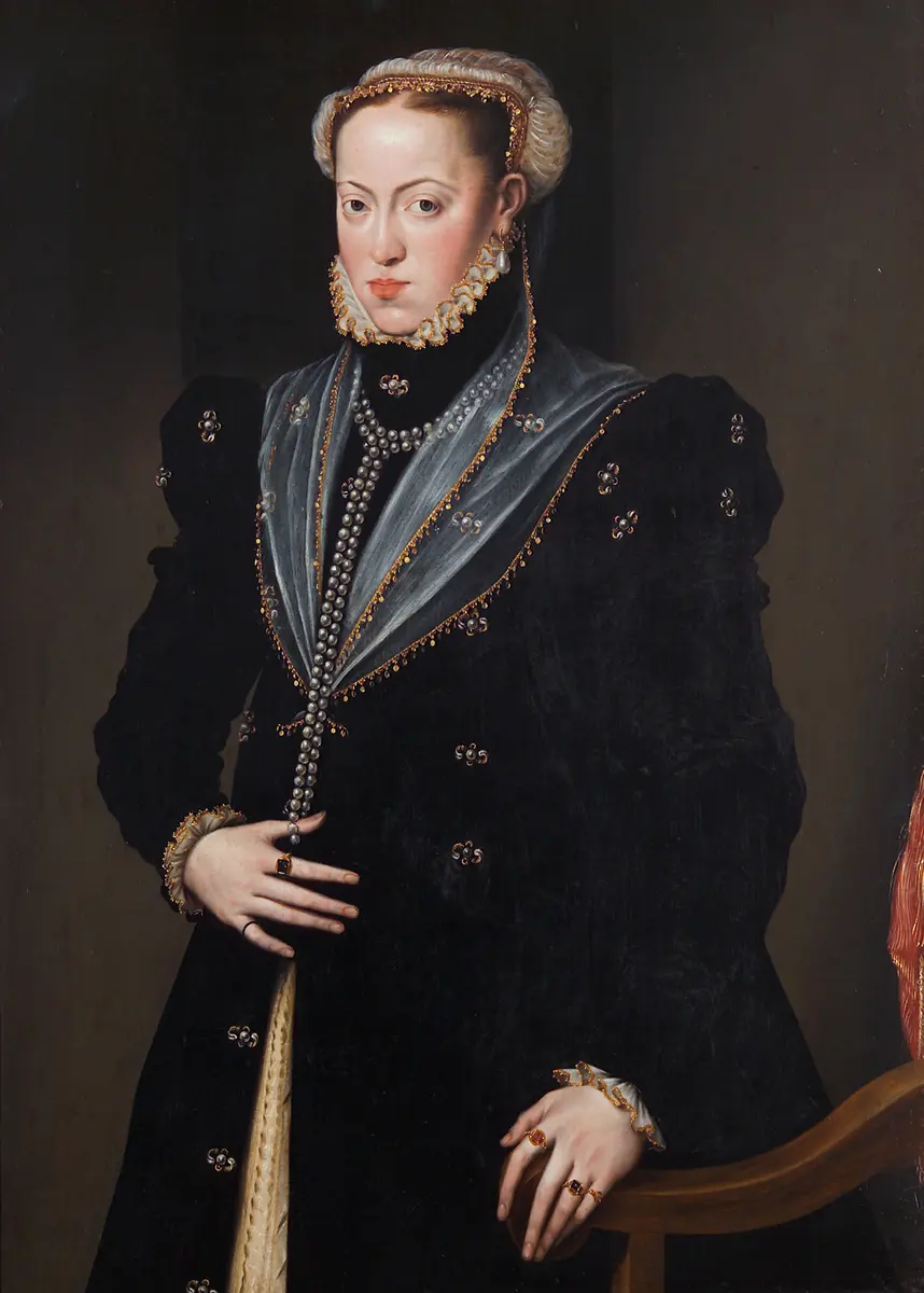 Infantin Maria (1528-1603), Kaiserin, Bildnis in halber Figur