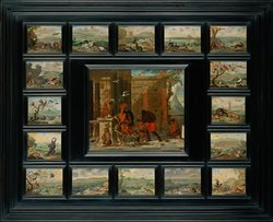 Ansichten aus den vier Weltteilen mit Szenen von Tieren. Iudia in Siam