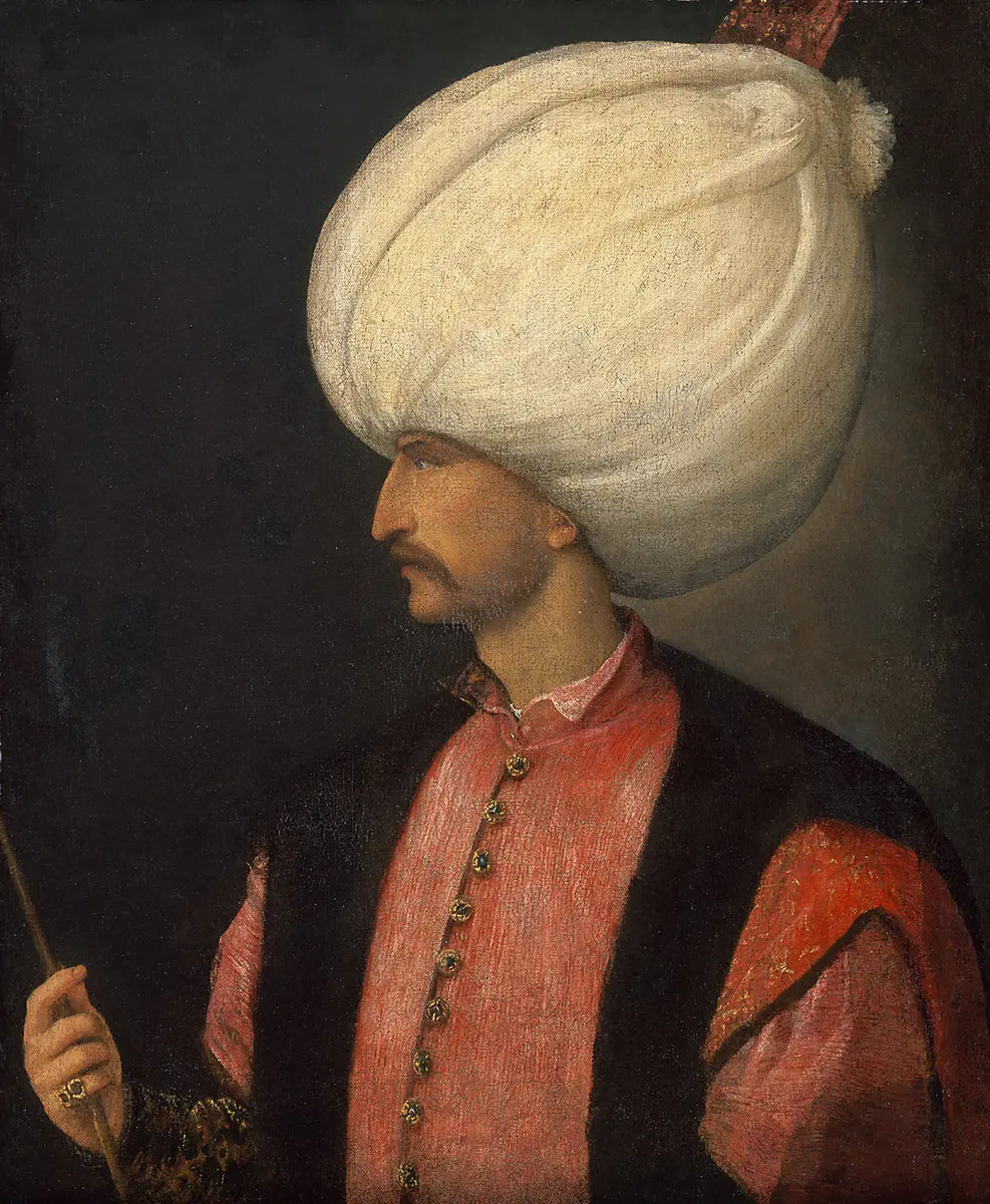 Sultan Suleiman I. (1495/1496-1566) im Profil , Halbfigur