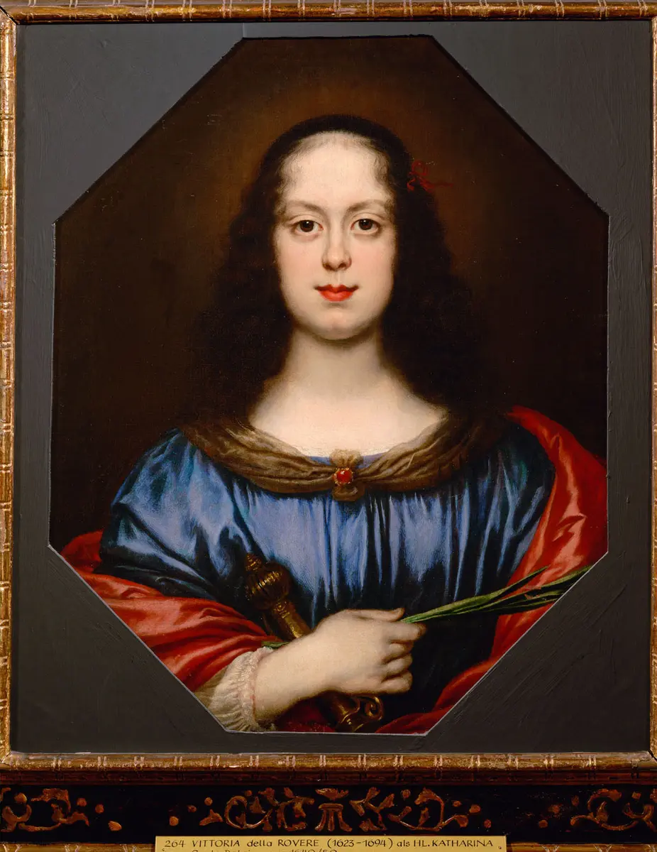 Vittoria della Rovere (1622-1694) als hl. Katharina, Brustbild