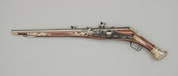 Lange Pistole mit drei Radschlössern (Faustrohr)