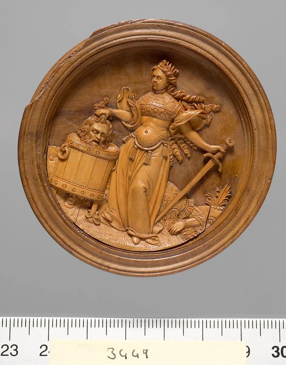Tomiris mit dem Haupt des Cyrus; Spielstein für das Brettspiel für den 