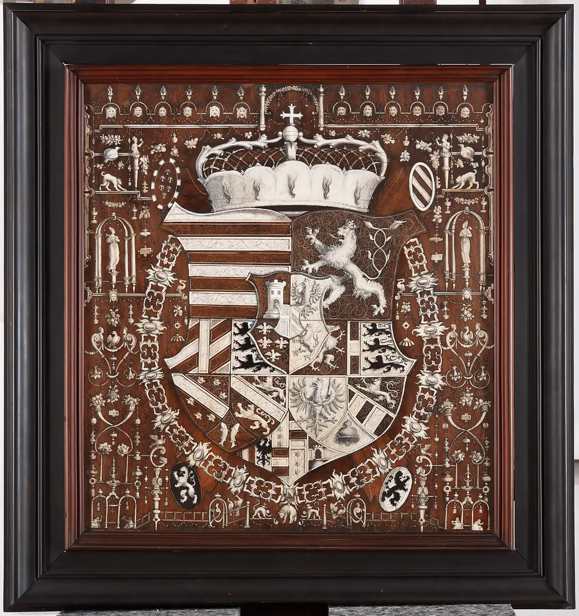 Wappen, Wappentafel, Wappen eines österreichischen Erzherzogs, Wappen von Erzherzog Maximilians III (?), Wappen von Erzherzog Ferdinand II ?