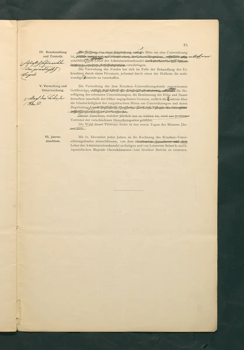 Bestimmungen für den Dienstbetrieb in den kunsthistorischen Sammlungen des Allerhöchsten Kaiserhauses
