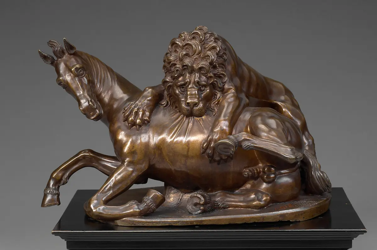 Lion Attacking a Horse
