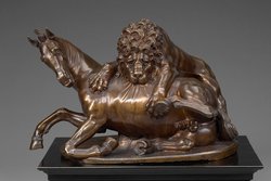 Lion Attacking a Horse