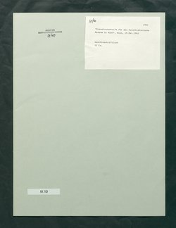 Dienstvorschrift für das Kunsthistorische Museum in Wien