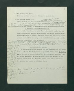 Entwurf einer Feuerlöschordnung für das Kunsthistorische Museum, 1926