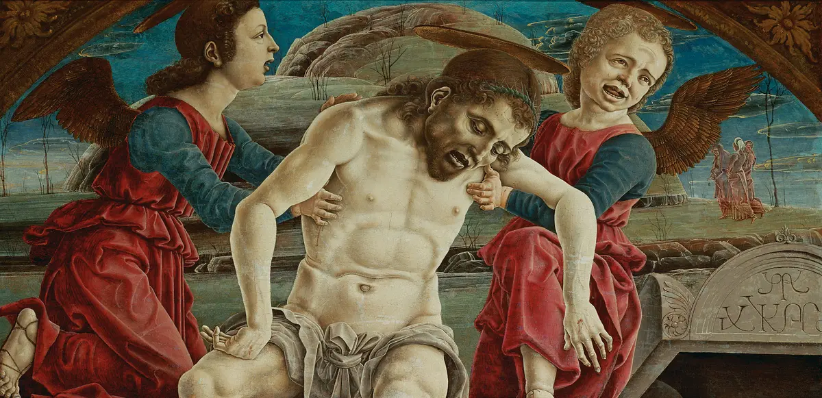 Leichnam Christi, von Engeln gehalten
