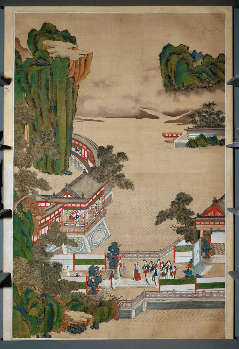 Landschaft mit Pavillons