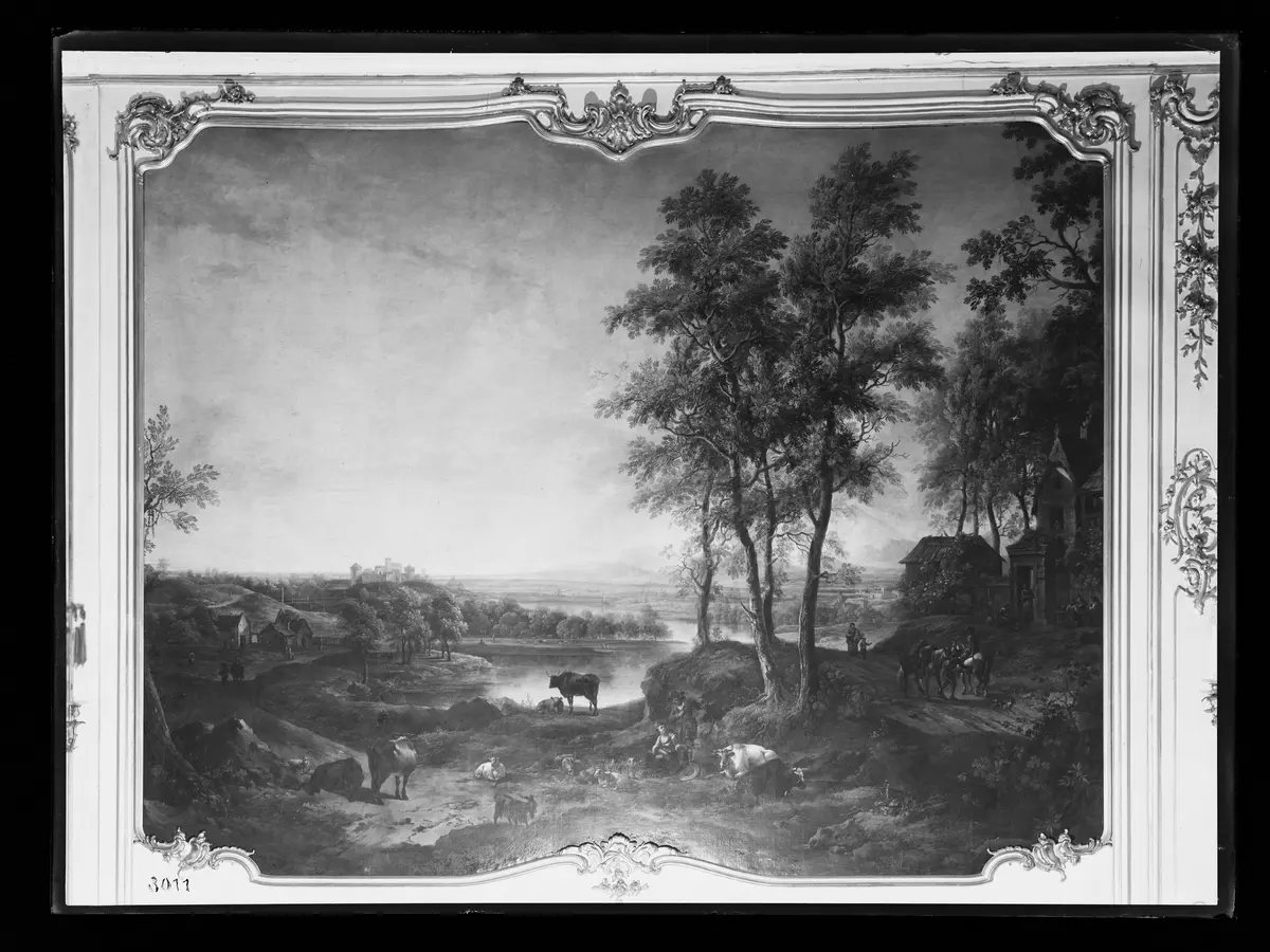 Landschaft mit Kühen