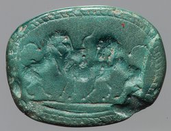 Stier wird von Löwen angegriffen