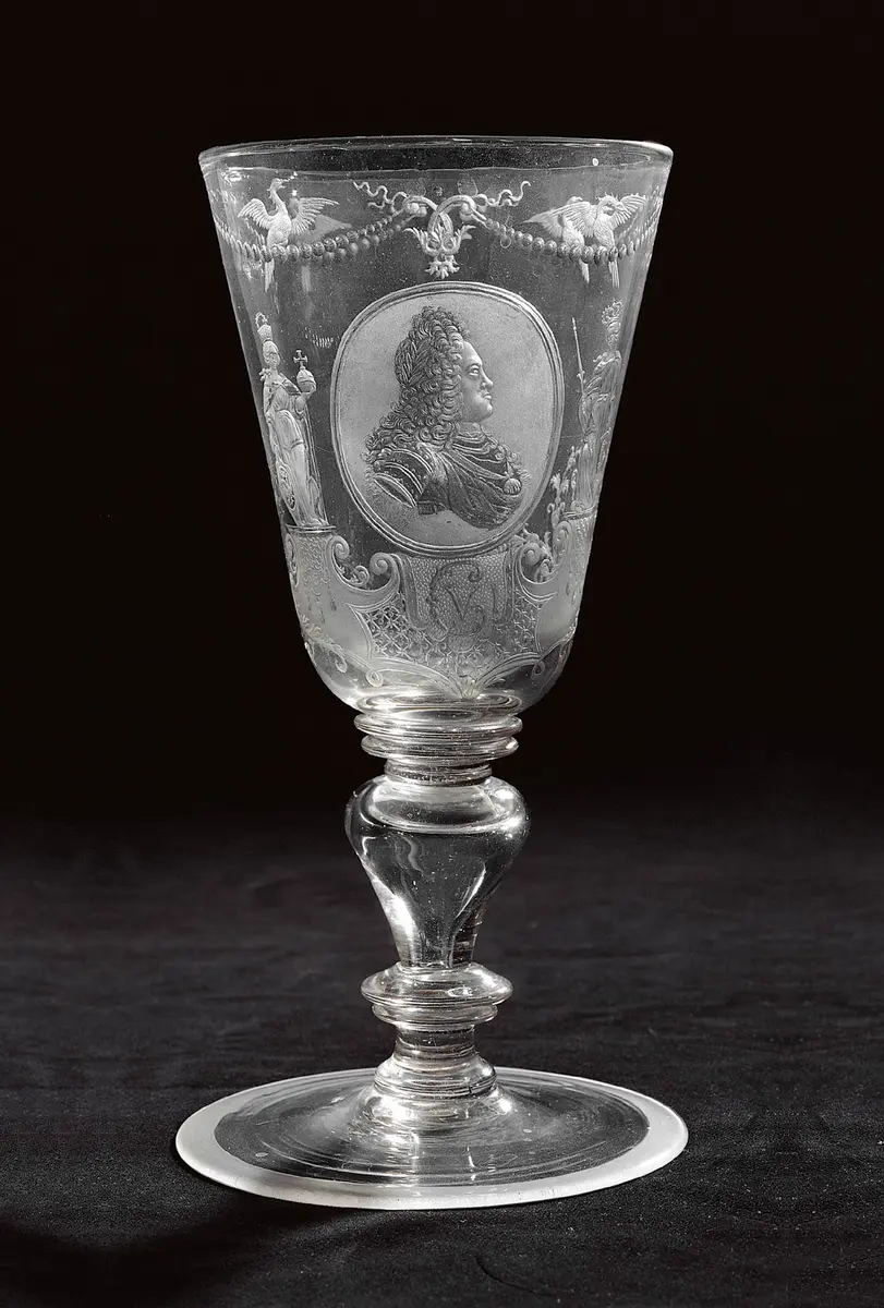 Pokal mit Portrait Karls VI.