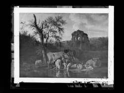 Landschaft mit Herde und Hirten