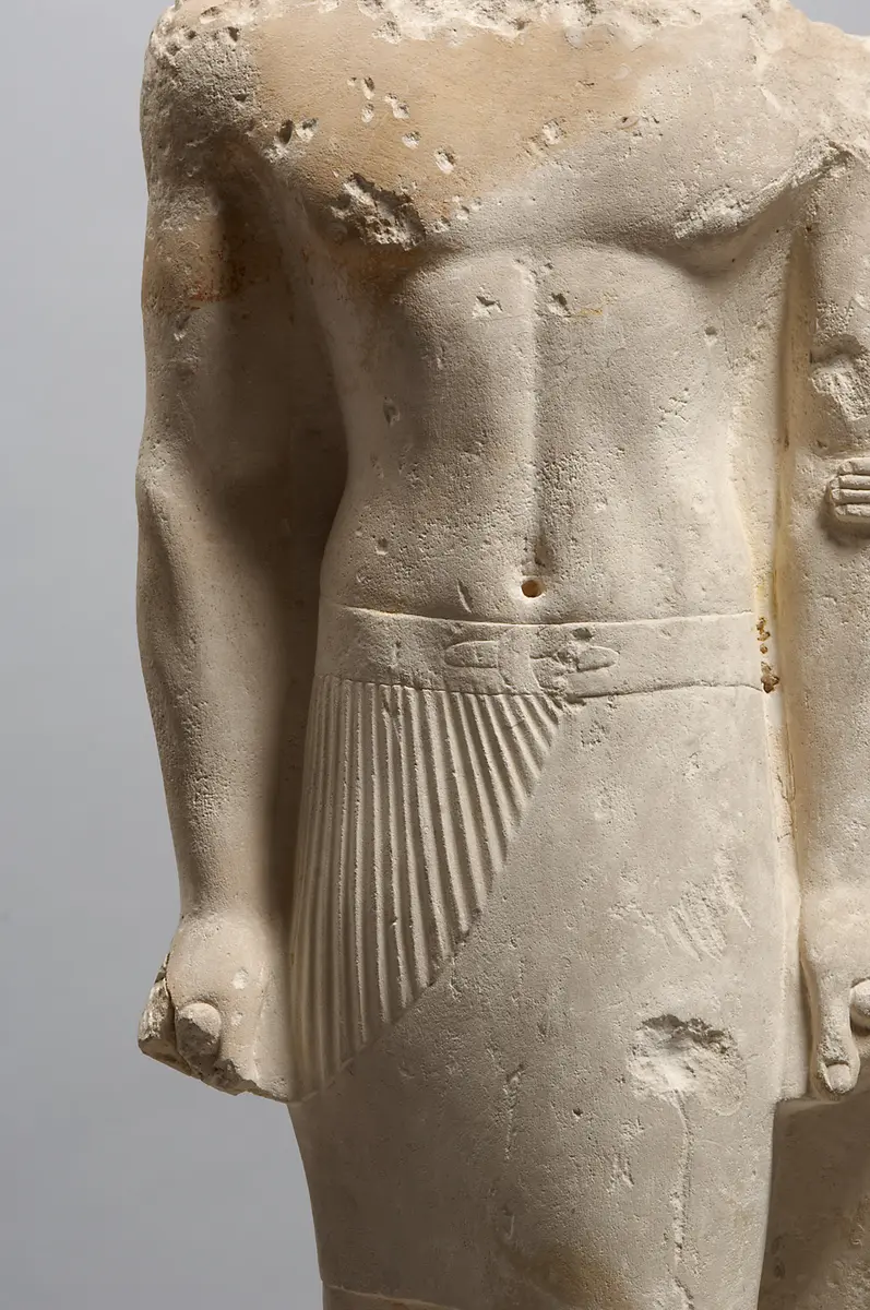 Gruppenstandbild des Pehen-ptah und seiner Mutter Imen-djefa-es