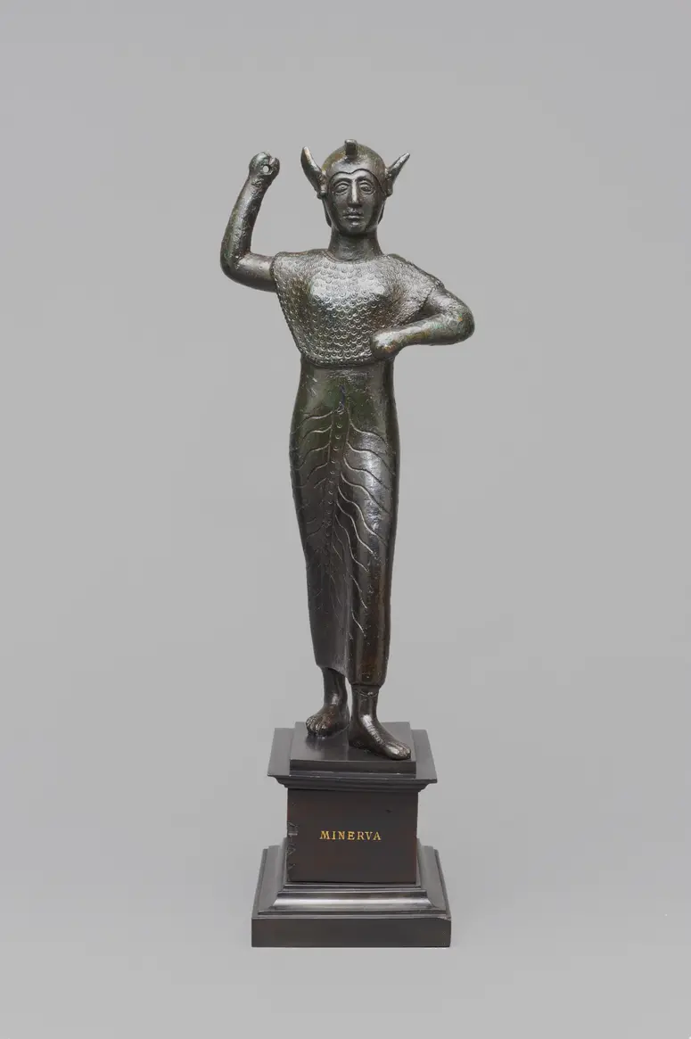 Angreifende Athena (etruskisch: Menerva)