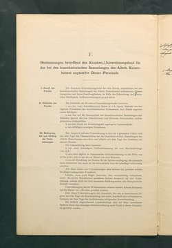 Bestimmungen für den Dienstbetrieb in den kunsthistorischen Sammlungen des Allerhöchsten Kaiserhauses